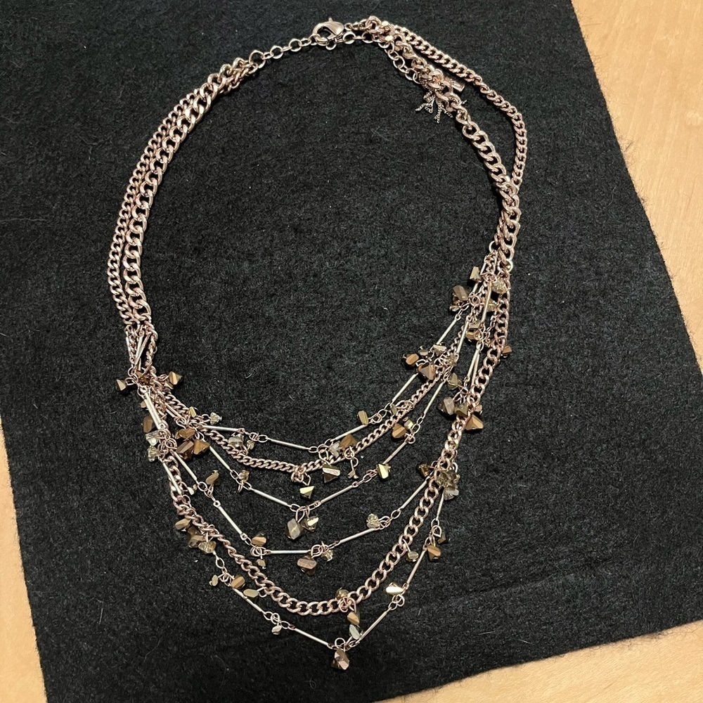 Simply Vera Multistrand Rose Gold Necklace - Picture 6 of 14